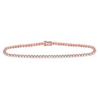 Radiant Rose Gold Diamond Tennis Bracelet - 1.2 Carat Total Weight - Alternate view 1 from Splendid Jewellery