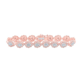 Radiant Rose Gold Diamond Teardrop Bracelet - 2-1/5 Cttw - Alternate view 1 from Splendid Jewellery