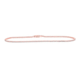 Radiant Rose Gold Diamond Tennis Bracelet - 1.2 Carat Total Weight - Alternate view 1 from Splendid Jewellery