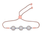 10kt Two-tone Gold Women's Round Diamond Bolo Bracelet - 1 Cttw | Radiant Elegance - Alternate view 1 from Splendid Jewellery