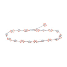 Load image into Gallery viewer, 10kt Two-tone Gold Diamond Butterfly Bracelet - A Delicate Flutter of Elegance - Alternate view 1 from Splendid Jewellery
