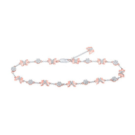 10kt Two-tone Gold Diamond Butterfly Bracelet - A Delicate Flutter of Elegance - Alternate view 1 from Splendid Jewellery