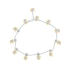 10kt Two-tone Gold Diamond Butterfly Bracelet - 3/4 Cttw: A Delicate Flutter of Sparkle - Alternate view 1 from Splendid Jewellery