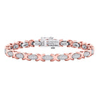 10kt Dual-Tone Gold Women's Round Diamond Link Bracelet - 1/2 Cttw | Exquisite Jewelry - Alternate view 1 from Splendid Jewellery