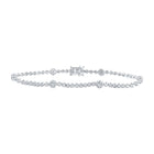 Sparkling White Gold Diamond Fashion Bracelet - 1-3/8 Cttw Top view from the 10Kt White Gold Womens Round Diamond Fashion Bracelet 1 3 8 Cttwpin232779 collection by Splendid Jewellery