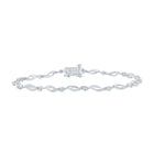 Bracelets |  10kt White Gold Womens Round Diamond Fashion Bracelet 1/4 Cttw |  Splendid Jewellery Top view from the 10Kt White Gold Womens Round Diamond Fashion Bracelet 1 4 Cttwpin226823 collection by Splendid Jewellery