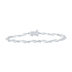 Bracelets |  10kt White Gold Womens Round Diamond Fashion Bracelet 1/4 Cttw |  Splendid Jewellery Top view from the 10Kt White Gold Womens Round Diamond Fashion Bracelet 1 4 Cttwpin226823 collection by Splendid Jewellery