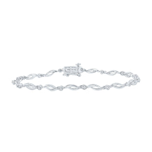 Bracelets | 10kt White Gold Womens Round Diamond Fashion Bracelet 1/4 Cttw | Splendid Jewellery - Splendid Jewellery