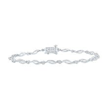 Load image into Gallery viewer, Bracelets | 10kt White Gold Womens Round Diamond Fashion Bracelet 1/4 Cttw | Splendid Jewellery - Splendid Jewellery