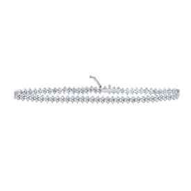 Sparkling Diamond Elegance: 10kt White Gold Women's Round Diamond Fashion Bracelet Top view from the 10Kt White Gold Womens Round Diamond Fashion Bracelet 2 1 2 Cttwpin212932 collection by Splendid Jewellery