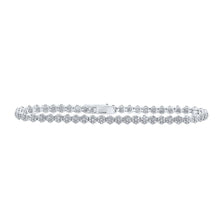 Load image into Gallery viewer, 10kt White Gold Sparkling Diamond Fashion Bracelet - 2-1/5 Cttw Top view from the 10Kt White Gold Womens Round Diamond Fashion Bracelet 2 1 5 Cttwpin214908 collection by Splendid Jewellery