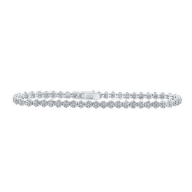 10kt White Gold Sparkling Diamond Fashion Bracelet - 2-1/5 Cttw Top view from the 10Kt White Gold Womens Round Diamond Fashion Bracelet 2 1 5 Cttwpin214908 collection by Splendid Jewellery