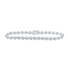 Load image into Gallery viewer, Dazzling 10kt White Gold Round Diamond Fashion Bracelet - 2-7/8 Cttw Top view from the 10Kt White Gold Womens Round Diamond Fashion Bracelet 2 7 8 Cttwpin214398 collection by Splendid Jewellery