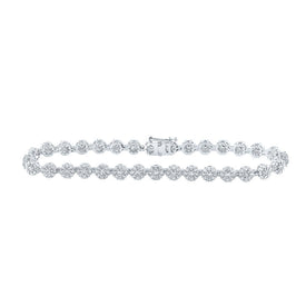 Dazzling 10kt White Gold Round Diamond Fashion Bracelet - 2-7/8 Cttw Top view from the 10Kt White Gold Womens Round Diamond Fashion Bracelet 2 7 8 Cttwpin214398 collection by Splendid Jewellery
