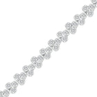 Dazzling Diamond Delight White Gold Fashion Bracelet - 2 Carat Total Weight Side view from the 10Kt White Gold Womens Round Diamond Fashion Bracelet 2 Cttwpin286639 collection by Splendid Jewellery