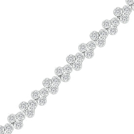 Dazzling Diamond Delight White Gold Fashion Bracelet - 2 Carat Total Weight Side view from the 10Kt White Gold Womens Round Diamond Fashion Bracelet 2 Cttwpin286639 collection by Splendid Jewellery