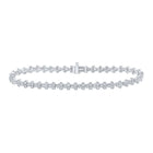 Dazzling Diamond Delight White Gold Fashion Bracelet - 2 Carat Total Weight Top view from the 10Kt White Gold Womens Round Diamond Fashion Bracelet 2 Cttwpin286639 collection by Splendid Jewellery