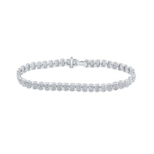 Load image into Gallery viewer, Sparkling Elegance: 10kt White Gold Round Diamond Fashion Bracelet - 2 Cttw Top view from the 10Kt White Gold Womens Round Diamond Fashion Bracelet 2 Cttwpin286632 collection by Splendid Jewellery