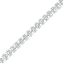 Load image into Gallery viewer, Sparkling Elegance: 10kt White Gold Round Diamond Fashion Bracelet - 2 Cttw Side view from the 10Kt White Gold Womens Round Diamond Fashion Bracelet 2 Cttwpin286632 collection by Splendid Jewellery