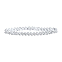 Load image into Gallery viewer, Dazzling 10kt White Gold Round Diamond Fashion Bracelet - 3-1/3 Cttw Top view from the 10Kt White Gold Womens Round Diamond Fashion Bracelet 3 1 3 Cttwpin219170 collection by Splendid Jewellery