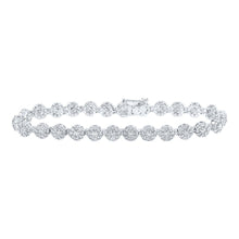 Load image into Gallery viewer, 10kt White Gold Sparkling Diamond Fashion Bracelet - 4-3/4 Cttw Top view from the 10Kt White Gold Womens Round Diamond Fashion Bracelet 4 3 4 Cttwpin214336 collection by Splendid Jewellery