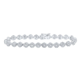 10kt White Gold Sparkling Diamond Fashion Bracelet - 4-3/4 Cttw Top view from the 10Kt White Gold Womens Round Diamond Fashion Bracelet 4 3 4 Cttwpin214336 collection by Splendid Jewellery