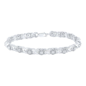 Dazzling Diamond Elegance - 10kt White Gold Womens Round Diamond Fashion Bracelet Top view from the 10Kt White Gold Womens Round Diamond Fashion Bracelet 5 8 Cttwpin63240 collection by Splendid Jewellery