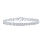 Sparkling 10kt White Gold Women's Round Diamond Fashion Bracelet - 7 Cttw Top view from the 10Kt White Gold Womens Round Diamond Fashion Bracelet 7 Cttwpin212933 collection by Splendid Jewellery