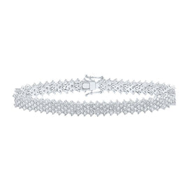 Sparkling 10kt White Gold Women's Round Diamond Fashion Bracelet - 7 Cttw Top view from the 10Kt White Gold Womens Round Diamond Fashion Bracelet 7 Cttwpin212933 collection by Splendid Jewellery