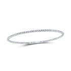 Sparkling White Gold Diamond Bangle Bracelet - 1-1/3 Cttw - Splendid Jewellery Top view from the 10Kt White Gold Womens Round Diamond Flexible Bangle Bracelet 1 1 3 Cttwpin219245 collection by Splendid Jewellery