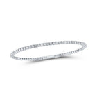 Sparkling Diamond Flex Bangle Bracelet in 10kt White Gold - 1 Cttw Top view from the 10Kt White Gold Womens Round Diamond Flexible Single Row Bangle Bracelet 1 Cttwpin219253 collection by Splendid Jewellery