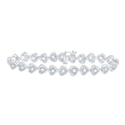 10kt White Gold Heart Diamond Bracelet - 1/2 Cttw | Splendid Jewellery Top view from the 10Kt White Gold Womens Round Diamond Heart Bracelet 1 2 Cttwpin230459 collection by Splendid Jewellery