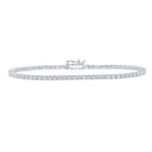 Elegant 10kt White Gold Diamond Tennis Bracelet - 2 Carat Total Weight Top view from the 10Kt White Gold Womens Round Diamond Single Row Tennis Bracelet 2 Cttwpin286233 collection by Splendid Jewellery