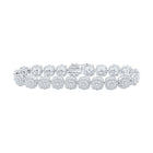 Dazzling 10kt White Gold Diamond Square Link Bracelet - 2-3/8 Cttw Top view from the 10Kt White Gold Womens Round Diamond Square Link Bracelet 2 3 8 Cttwpin230701 collection by Splendid Jewellery