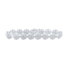10kt White Gold Diamond Teardrop Link Bracelet - 2-1/5 Cttw Top view from the 10Kt White Gold Womens Round Diamond Teardrop Link Bracelet 2 1 5 Cttwpin230705 collection by Splendid Jewellery