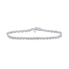 Radiant Elegance: 10kt White Gold Womens Round Diamond Tennis Bracelet 1-1/2 Cttw Top view from the 10Kt White Gold Womens Round Diamond Tennis Bracelet 1 1 2 Cttwpin286618 collection by Splendid Jewellery