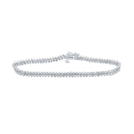 Radiant Elegance: 10kt White Gold Womens Round Diamond Tennis Bracelet 1-1/2 Cttw Top view from the 10Kt White Gold Womens Round Diamond Tennis Bracelet 1 1 2 Cttwpin286618 collection by Splendid Jewellery