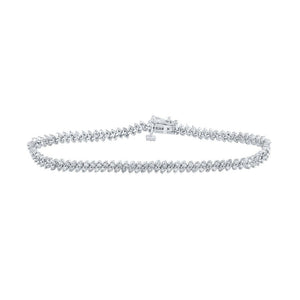 Bracelets | 10kt White Gold Womens Round Diamond Tennis Bracelet 1-1/2 Cttw | Splendid Jewellery GND