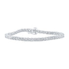 Elegant 10kt White Gold Round Diamond Tennis Bracelet - 1 Cttw Top view from the 10Kt White Gold Womens Round Diamond Tennis Bracelet 1 Cttwpin286035 collection by Splendid Jewellery