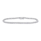 Sparkling Diamond Delight: 10kt White Gold Women's Round Diamond Tennis Bracelet 2 Cttw Top view from the 10Kt White Gold Womens Round Diamond Tennis Bracelet 2 Cttwpin280318 collection by Splendid Jewellery