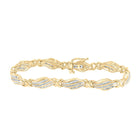 Dazzling 10kt Yellow Gold Baguette Diamond Fashion Bracelet - 1 Cttw product  Top View from Splendid Jewellery