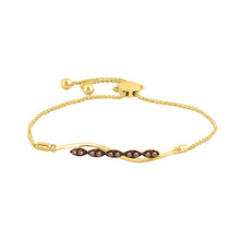 Load image into Gallery viewer, 10kt Yellow Gold Women&#39;s Brown Diamond Bolo Bracelet - A Shimmering Delight! product  Top View from Splendid Jewellery
