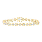 10kt Yellow Gold Women's Diamond Butterfly Bracelet - 3/4 Cttw product  Top View from Splendid Jewellery