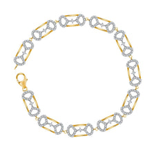 Load image into Gallery viewer, Radiant Elegance: 10kt Yellow Gold Diamond Fashion Bracelet (1 Cttw) product  Top View from Splendid Jewellery