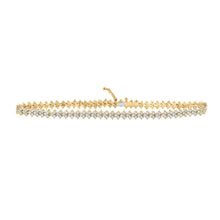 Load image into Gallery viewer, 10kt Yellow Gold Sparkling Diamond Fashion Bracelet - 2-1/2 Carat Total Weight product  Top View from Splendid Jewellery