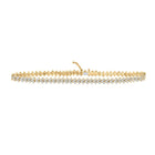 10kt Yellow Gold Sparkling Diamond Fashion Bracelet - 2-1/2 Carat Total Weight product  Top View from Splendid Jewellery