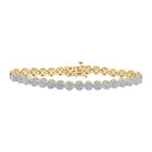 10kt Yellow Gold Womens Round Diamond Fashion Bracelet - A Dazzling Delight of 2-1/3 Carats product  Top View from Splendid Jewellery
