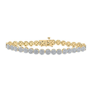 Bracelets | 10kt Yellow Gold Womens Round Diamond Fashion Bracelet 2-1/3 Cttw | Splendid Jewellery GND
