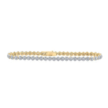 Load image into Gallery viewer, 10kt Yellow Gold Women&#39;s Round Diamond Fashion Bracelet - 2-1/5 Cttw | Splendid Jewellery product  Top View from Splendid Jewellery