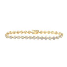 Radiant Gold Diamond Fashion Bracelet - 2-7/8 Ct.t.w. product  Top View from Splendid Jewellery